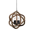 CWI Lighting Padma 9706P17-4-101 Black 4 Lights 240W Chandelier