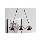 CWI Lighting Padma 9740P34-3-101 Black 3 Lights 180W Chandelier