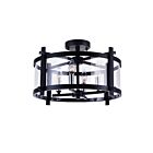 CWI Lighting Miette 9827C18-4-101 Black 4 Lights 240W Flush Mount