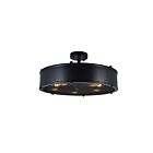 CWI Lighting Tigris 9904C20-5-101 Black 5 Lights 300W Flush Mount
