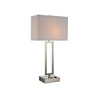 CWI Lighting Torren 9915T14-1-606 Satin Nickel 1 Light 60W Table Lamp