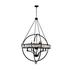 CWI Lighting Arkansas 9957P42-12-101 Black 12 Lights 720W Chandelier