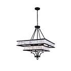 CWI Lighting Shalia 9972P23-8-101 Black 8 Lights 480W Chandelier