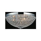 CWI Lighting Globe QS8357C12C Chrome 3 Lights 120W Flush Mount