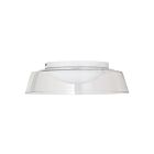 Dainolite 3145-LEDFH18-CL-MW Crawford 1-Light 35W Matte White LED Flush Mount
