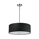 Dainolite 571-204P-PC-BK Everly 4-Lights 240W Polished Chrome Drum Pendant