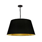 Dainolite BRY-L-BK-698 Brynn 1-Light 100W Black Chain Pendant