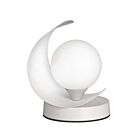 Dainolite CRT-61T-MW 1-Light 25W Matte White Halogen Table Lamp