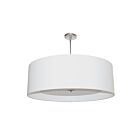 Dainolite HEL-224P-PC-WH Helena 4-Lights 240W Polished Chrome Drum Pendant