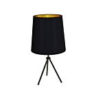 Dainolite OD3T-L-698-MB 1-Light 100W Matte Black Incandescent Table Lamp