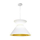 Dainolite PAT-181P-WH-692 Patricia 1-Light 100W White Drum Pendant