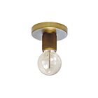 Dainolite RSW-41FH-AGB Roswell 1-Light 60W Aged Brass Incandescent Flush Mount