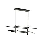 Dainolite SAL-4060LEDHP-MB Sally 8-Lights 60W Matte Black Cord Pendant