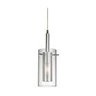 Dainolite 30961-CM-PC 1-light 100w Polished Chrome LED Metal and Glass Pendant