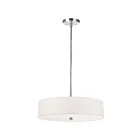 Dainolite 571-204P-PC-WH Everly 4-Lights 240W Polished Chrome Drum Pendant