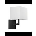 Dainolite Lucas 77-1W-MB-WH Matte Black 1-Light 60W LED Wall Sconce