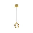 Dainolite Parson 9228-614LEDP-AGB 1 Light Aged Brass 14W LED Pendant