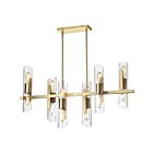Dainolite Samantha SAM-4012HC-AGB 12-Lights Clear 720W LED Horizontal Chandelier