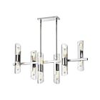 Dainolite Samantha SAM-4012HC-PC 12-Lights Clear 720W LED Horizontal Chandelier