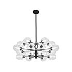 Dainolite Abii ABI-3318C-MB-CLR 18-Lights 720W Black 3-Tier Chandelier