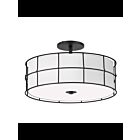 Dainolite Alcala ALC-163SF-MB Matte Black 3-Lights 180W LED Semi-Flush Mount