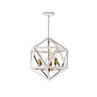 Dainolite ARC-143C-WH-VB Archello 3-lights 180w Matte White LED Rod Chandelier