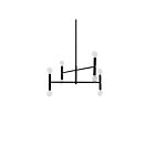 Dainolite Ava AVA-188C-MB 8 Lights Matte Black 480W Incandescent 2-tier Chandelier