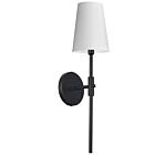 Dainolite CIN-211W-MB-790 Cinthia 60W 1-Light Matte Black Wall Sconce