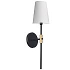 Dainolite CIN-211W-MB-AGB-790 Cinthia 60W 1-Light Matte Black Wall Sconce