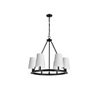 Dainolite Colby CLB-306C-MB-790 6-Lights 360W Black 1-Tier Chandelier