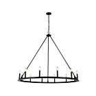 Dainolite Colby CLB-4812C-MB 12 Lights Matte Black 720W Incandescent 1-tier Chandelier