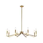 Dainolite Clayton CLN-388C-AGB 8 Lights Aged Brass 480W Incandescent 1-tier Chandelier