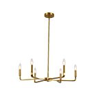 Dainolite CLT-246-AGB Colette 6 Lights 360W Aged Brass LED Chandelier