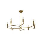 Dainolite CLT-328-AGB Colette 6 Lights 360W Aged Brass LED Chandelier
