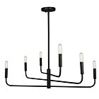 Dainolite CNA-326C-MB Catalina 6-Lights Matte Black 360W LED Chandelier