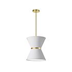 Dainolite Caterine CTN-121P-AGB-790 1 Light White 100W Incandescent Pendant