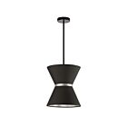 Dainolite Caterine CTN-121P-MB-697 1 Light Black and Silver 100W Incandescent Pendant