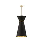 Dainolite Caterine CTN-141P-AGB-698 1-Light 100W Black LED Pendant