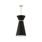Dainolite Caterine CTN-141P-AGB-797 1-Light 100W Black LED Pendant