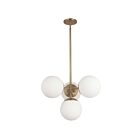 Dainolite Dayana DAY-214P-AGB 4-Lights 160W Aged Brass LED Pendant