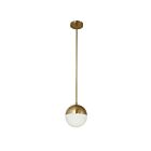 Dainolite Dayana DAY-71P-AGB 1-Light 40W Aged Brass LED Pendant