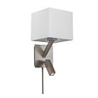 Dainolite DLED496-SC 2-lights 63w Satin Chrome Wall Sconce with LED Reading Lamp