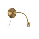 Dainolite Wynne DLEDW-263-AGB 1-Light 3W Aged Brass Wall Sconce