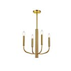 Dainolite ELN-164C-AGB Eleanor 4 Lights 240W Aged Brass LED Chandelier