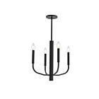 Dainolite ELN-164C-MB Eleanor 4 Lights 240W Black LED Chandelier