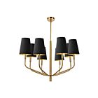 Dainolite Eleanor ELN-368C-AGB-698 8-Lights 480W Black LED Pendant