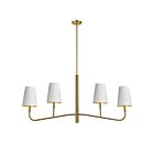Dainolite Eleanor ELN-534HC-AGB-692 4-Lights 240W Aged Brass 1-Tier Chandelier