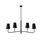 Dainolite Eleanor ELN-534HC-MB-697 4-Lights 240W Black 1-Tier Chandelier