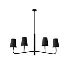 Dainolite Eleanor ELN-534HC-MB-797 4-Lights 240W Black 1-Tier Chandelier