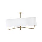 Dainolite Eleanor ELN-544HC-AGB-790 4-Lights 240W Aged Brass 1-Tier Chandelier